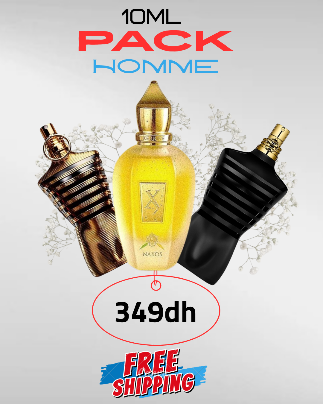 👑 باك الرجولة الفاخرة – 3 عطور × 10مل