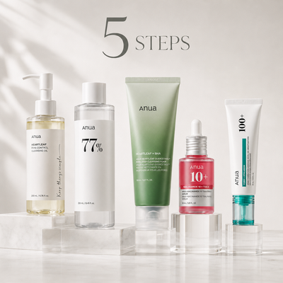 Anua 5-Step Heartleaf Glow & Hydration Set