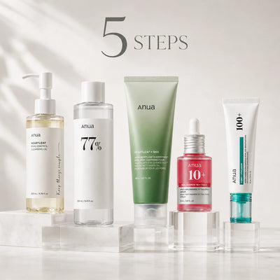 Anua 5-Step Heartleaf Glow & Hydration Set